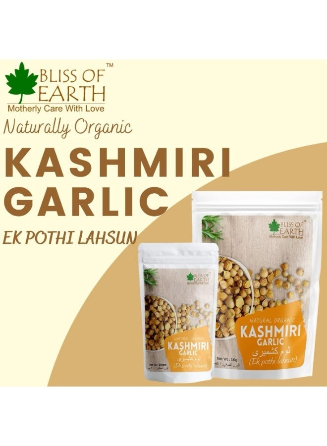 BLISS OF EARTH Kashmiri Garlic, Natural Organic Single Clove, 200g, From Indian Himalayas pack of 3 - Image 3